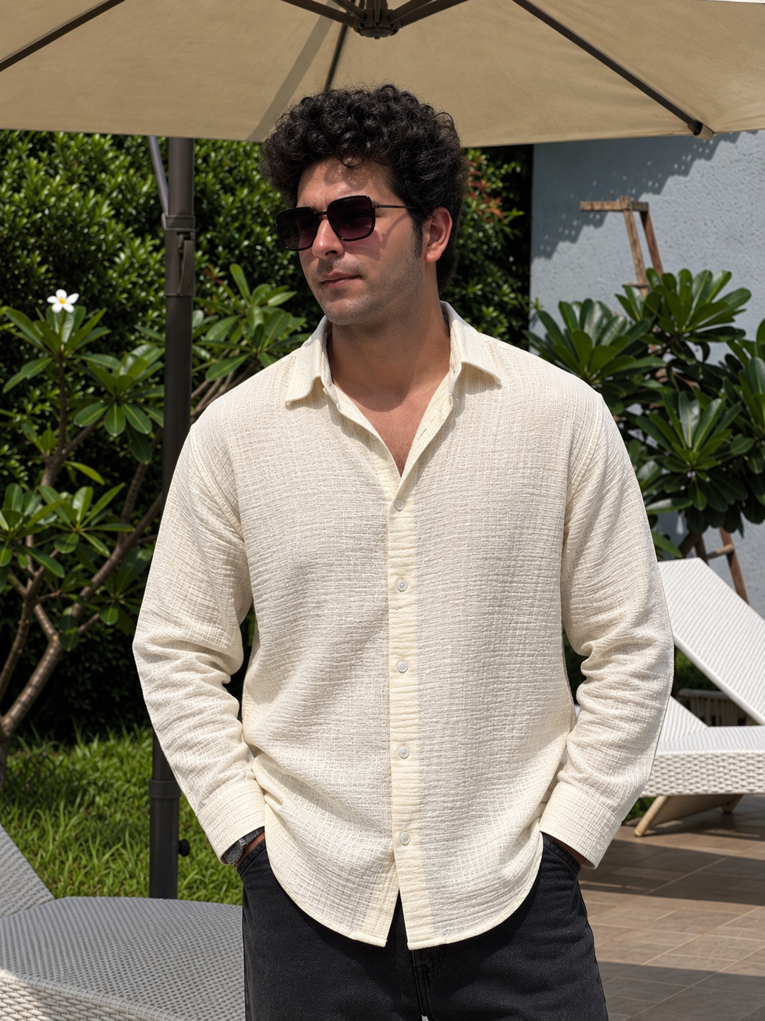 Riveria gauze shirt